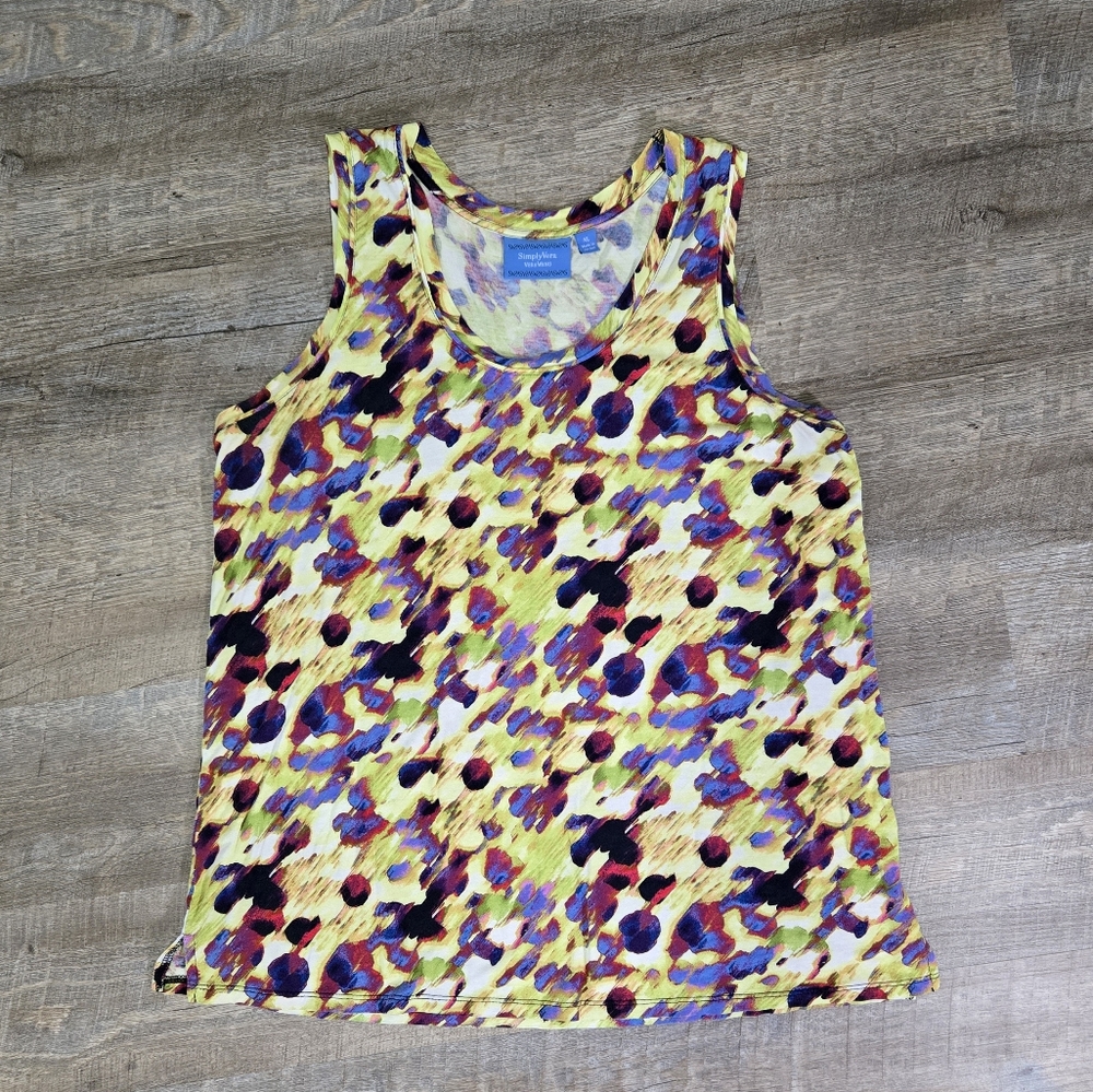 Simply Vera Vera Wang Multicolor Abstract Tank Top